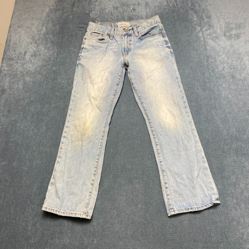 Aeropostale Benton Original Jeans Womens 27x28 Blue Denim Cotton Stretch Bootcut